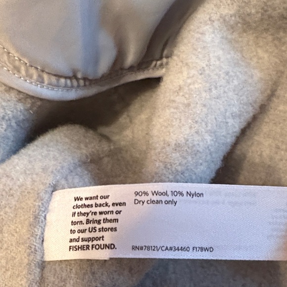 Eileen Fisher Taupe Shawl-Collar Wool Blend Trench Coat - Picture 7 of 7